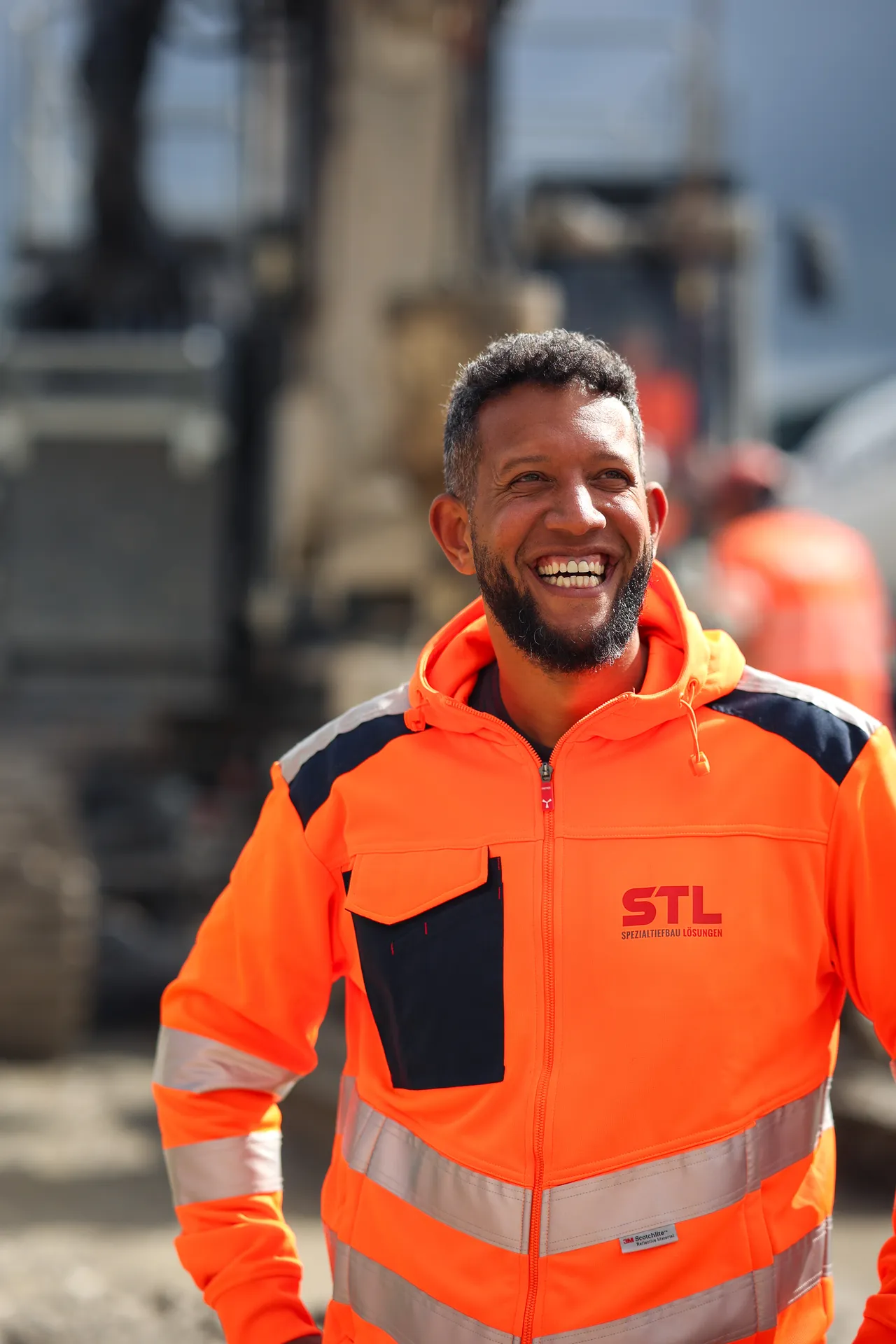 STL-Mitarbeiter auf der Baustelle
